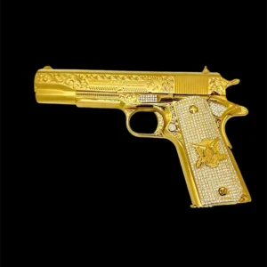 Gold Guns Colt 38 Super (Moissanite Diamond)